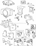 BlowerhsgMufflersShielding Diagram and Parts List for 402437-0696-01  Briggs and Stratton Engine